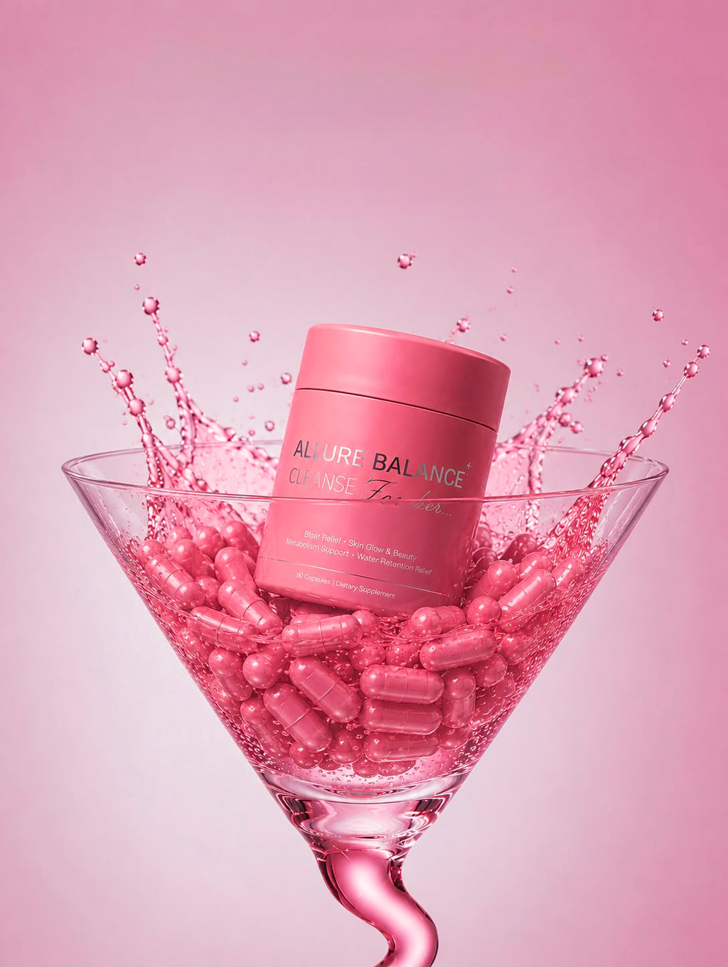 ALLURE BALANCE CLEANSE For Her – Премиум хранителна добавка за уелнес и облекчаване на подуването (90 капсули)